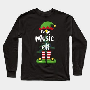 I'm The Music Elf Family Matching Christmas Pajama Gifts Long Sleeve T-Shirt